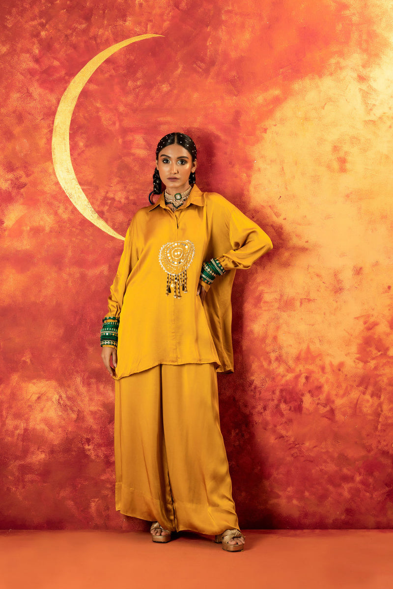 Mahi Mustard Festive Co-ord Set