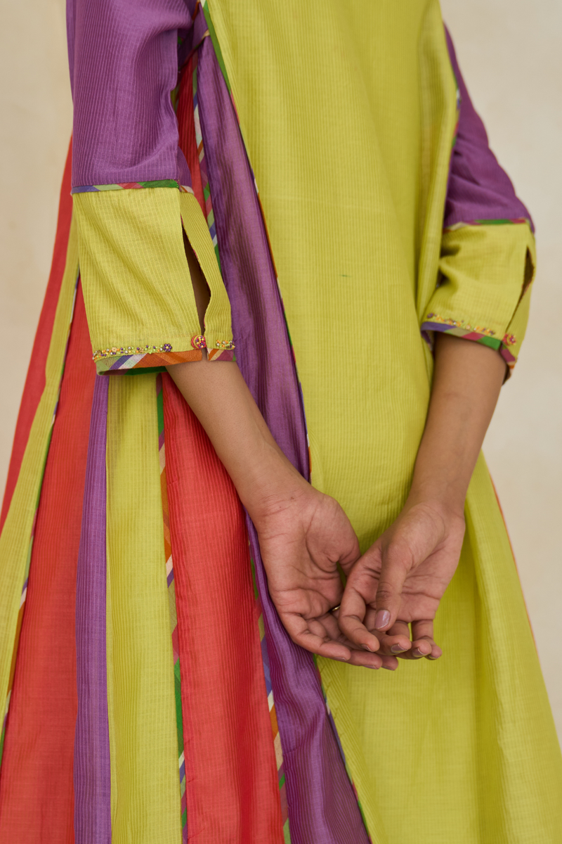 Amy Kurta cotton by SWATTI KAPOOR in red color for women in Singapore