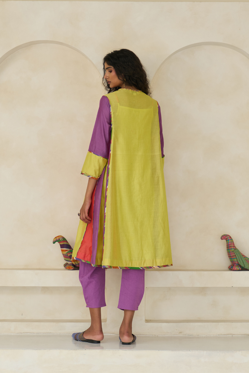 Amy Kurta cotton by SWATTI KAPOOR in red color for women in Singapore