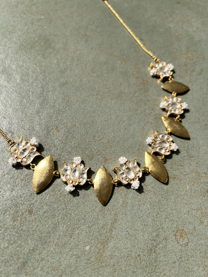 Padma Haar by Aarjavee in gold color for women in Singapore