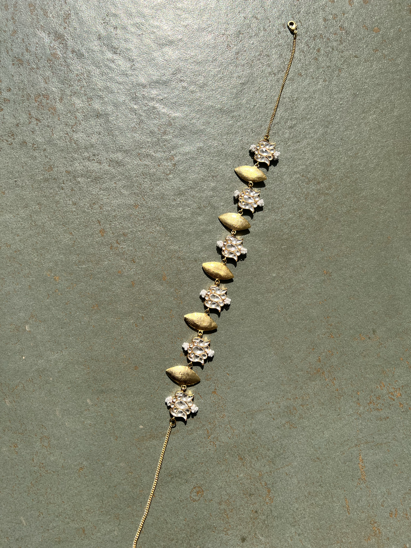 Padma Haar by Aarjavee in gold color for women in Singapore