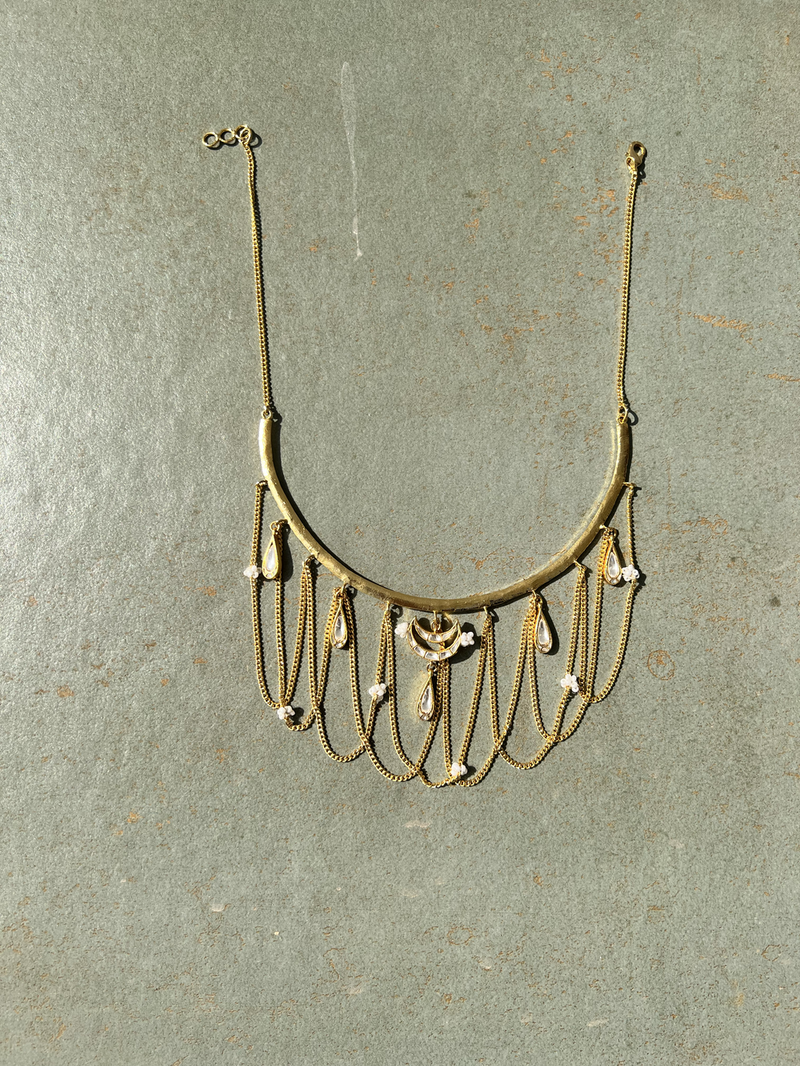 Smruti Haar by Aarjavee in gold color for women in Singapore