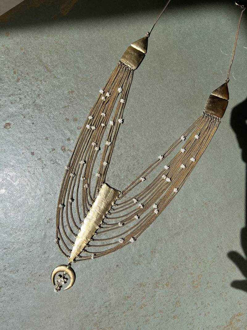 Champa Haar by Aarjavee in gold color for women in Singapore