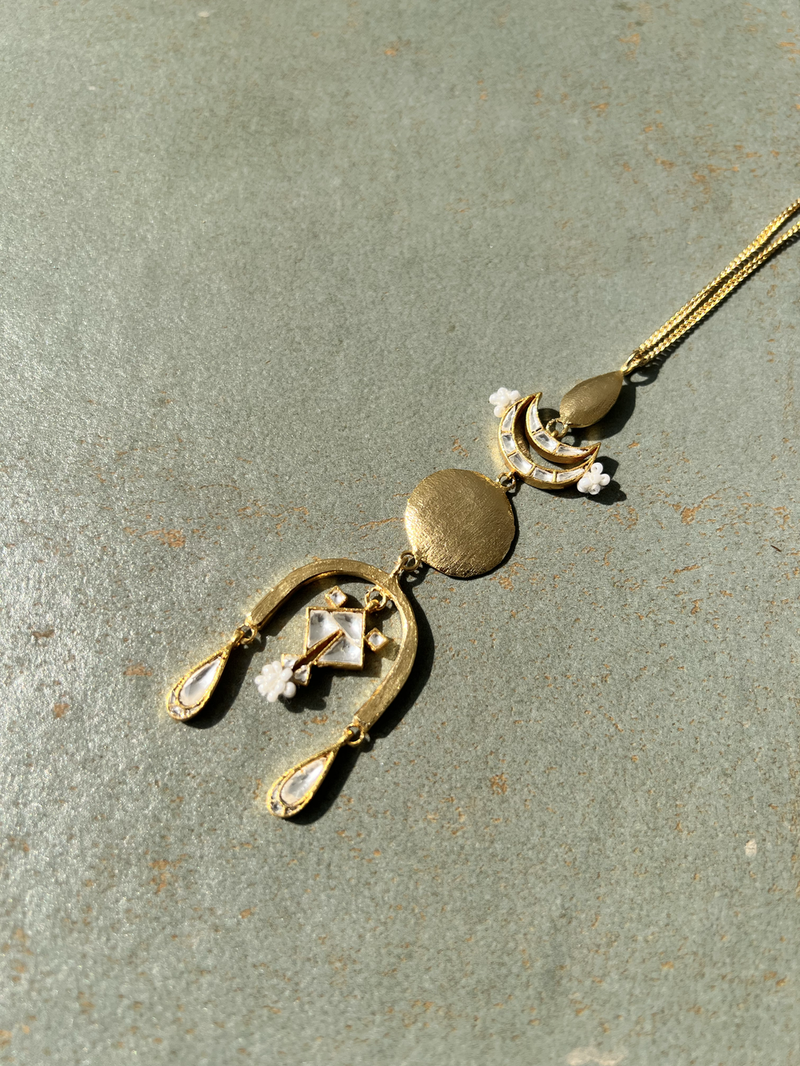 Tijori Pendant by Aarjavee in gold color for women in Singapore