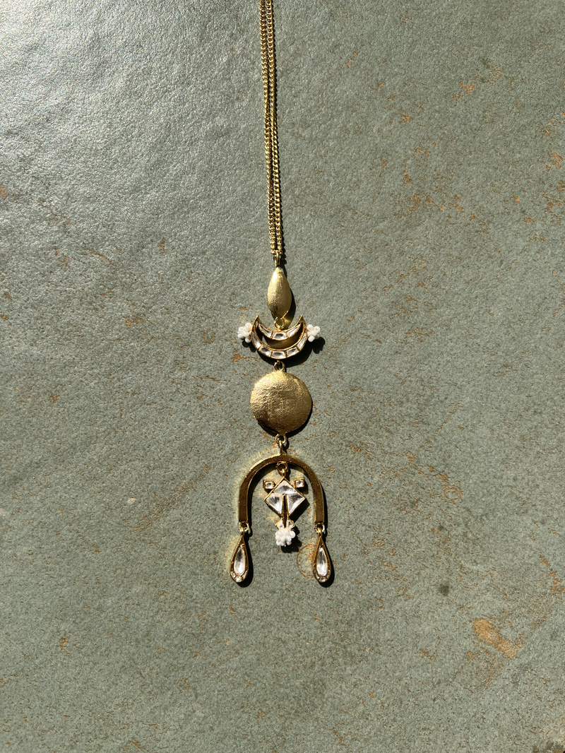 Tijori Pendant by Aarjavee in gold color for women in Singapore