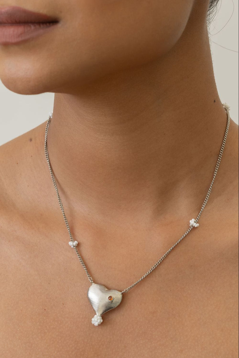 AN34S Happy Hearts Pendant 18k gold plated on brass neckpiece by Aarjavee for women in Singapore