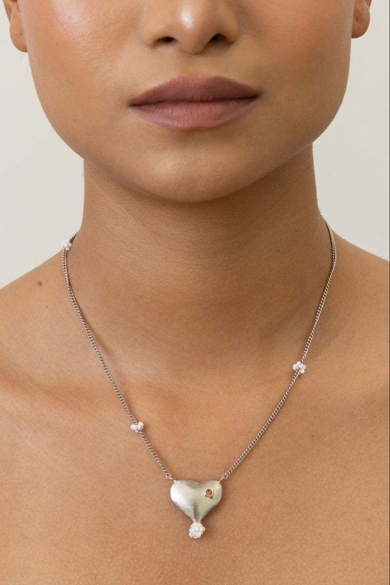 AN34S Happy Hearts Pendant 18k gold plated on brass neckpiece by Aarjavee for women in Singapore