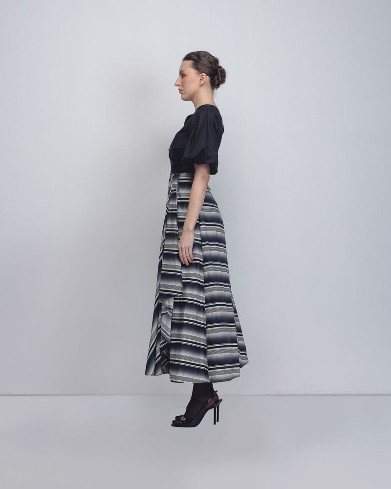 Anja Dress - Black + White Stripes cotton Buy Anja Dress - Black + White Stripes from C&W | Dresses for Women by Leh Studios in black color for women in Singapore