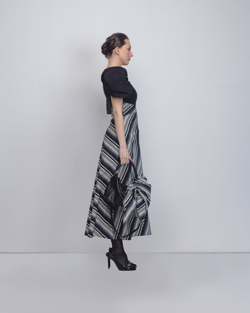 Anja Dress - Black + White Stripes cotton Buy Anja Dress - Black + White Stripes from C&W | Dresses for Women by Leh Studios in black color for women in Singapore