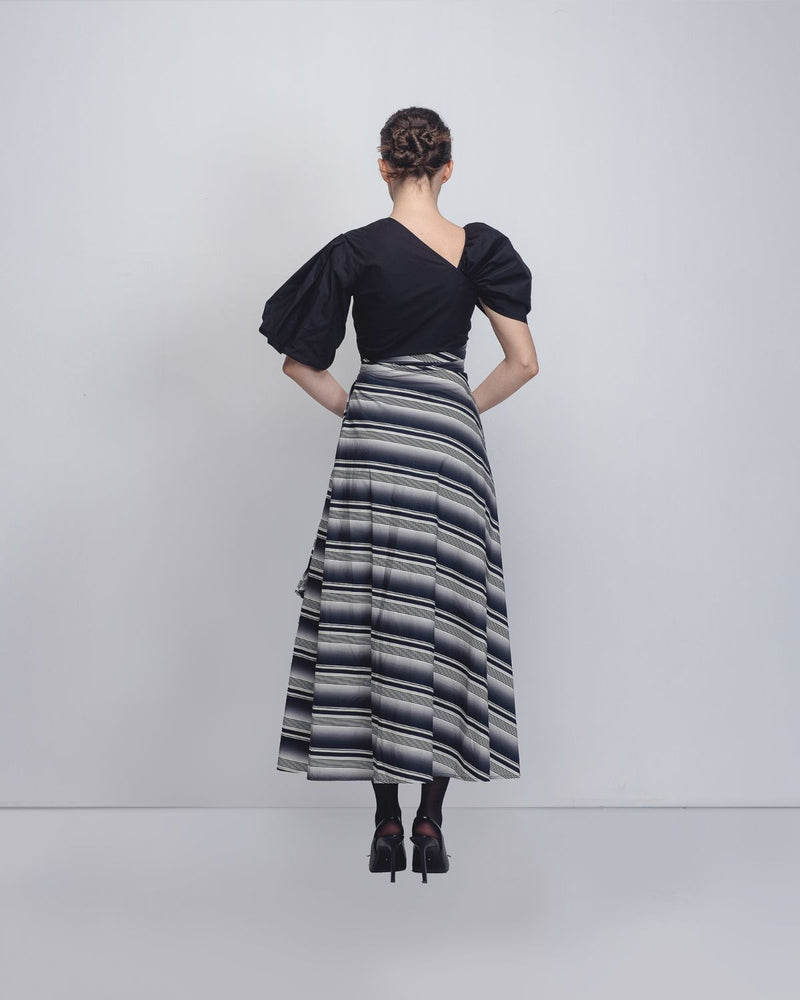 Anja Dress - Black + White Stripes cotton Buy Anja Dress - Black + White Stripes from C&W | Dresses for Women by Leh Studios in black color for women in Singapore