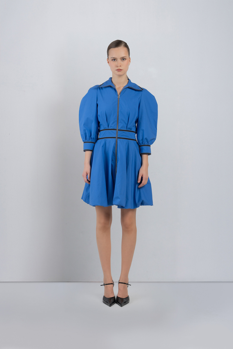 ANNAS DRESS - Azure dress by Leh Studios in azure for women in Singapore