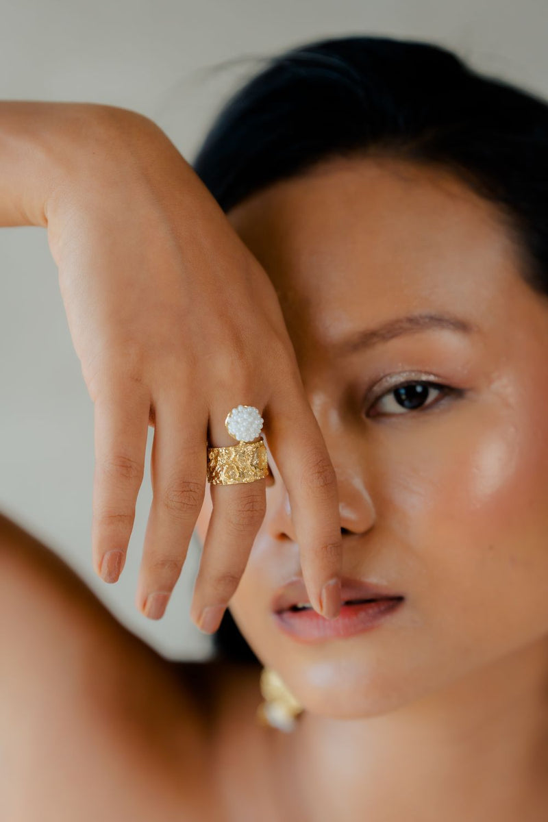 Chaand pe Daag Ring by Aarjavee for women in Singapore