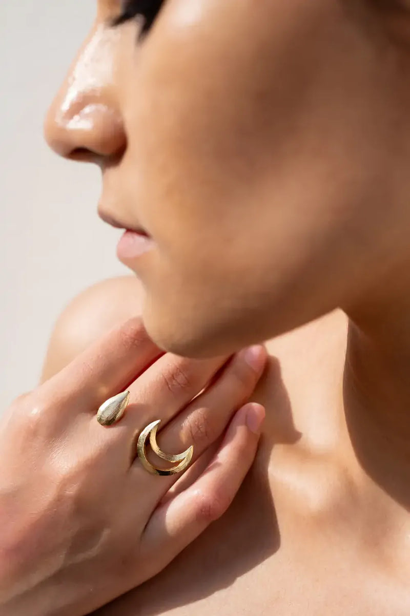 Chatt Angoothi by Aarjavee in gold color for women in Singapore