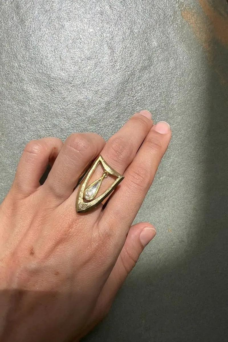 Pal Angoothi by Aarjavee in gold color for women in Singapore