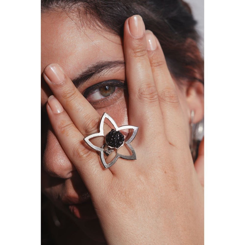 Flower Frame Ring by Aarjavee for women in Singapore