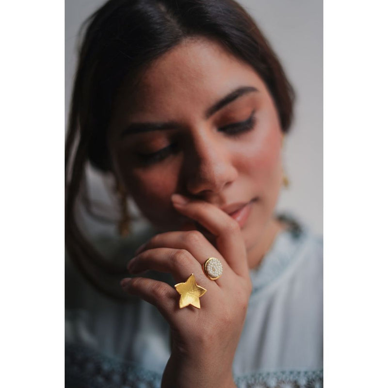 Flower and Bud Ring by Aarjavee for women in Singapore