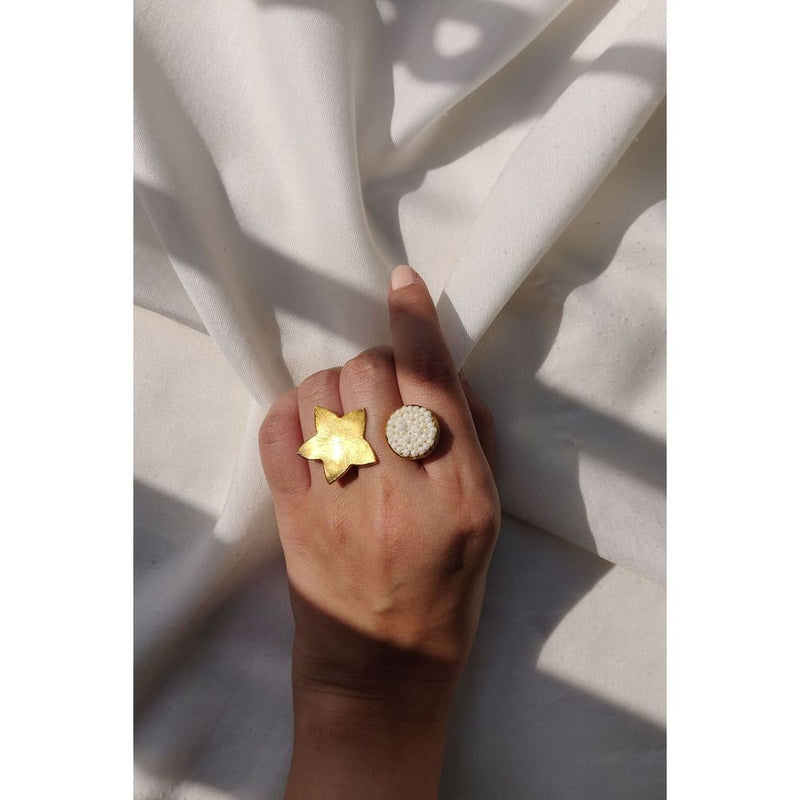 Flower and Bud Ring by Aarjavee for women in Singapore
