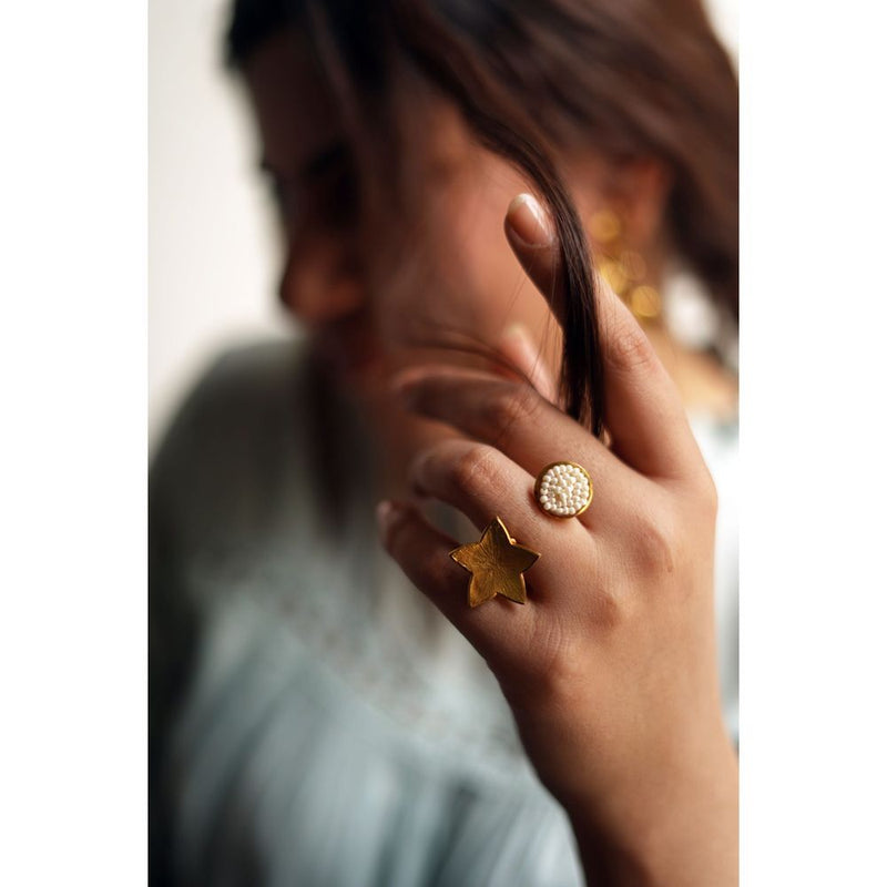 Flower and Bud Ring by Aarjavee for women in Singapore