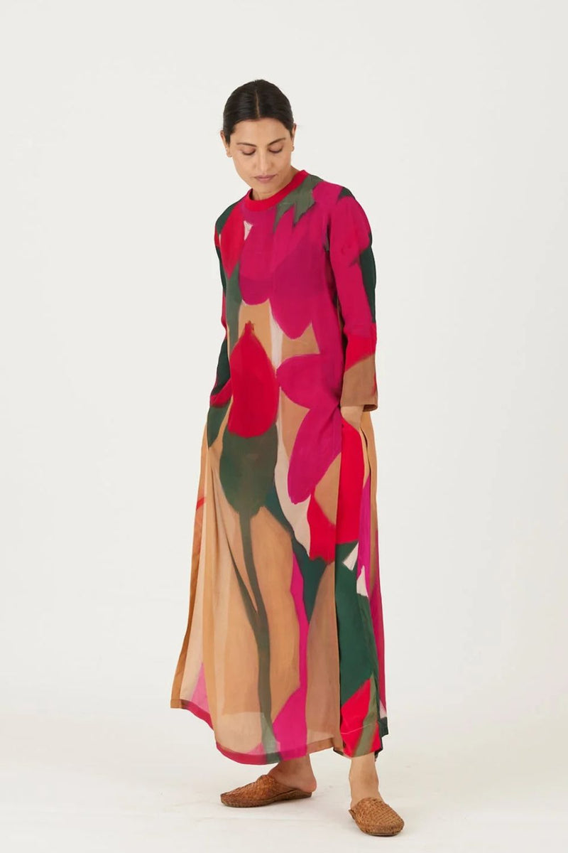 LEI LANI RED LONG KURTA SET Kurta Sets by Yam for women in Singapore