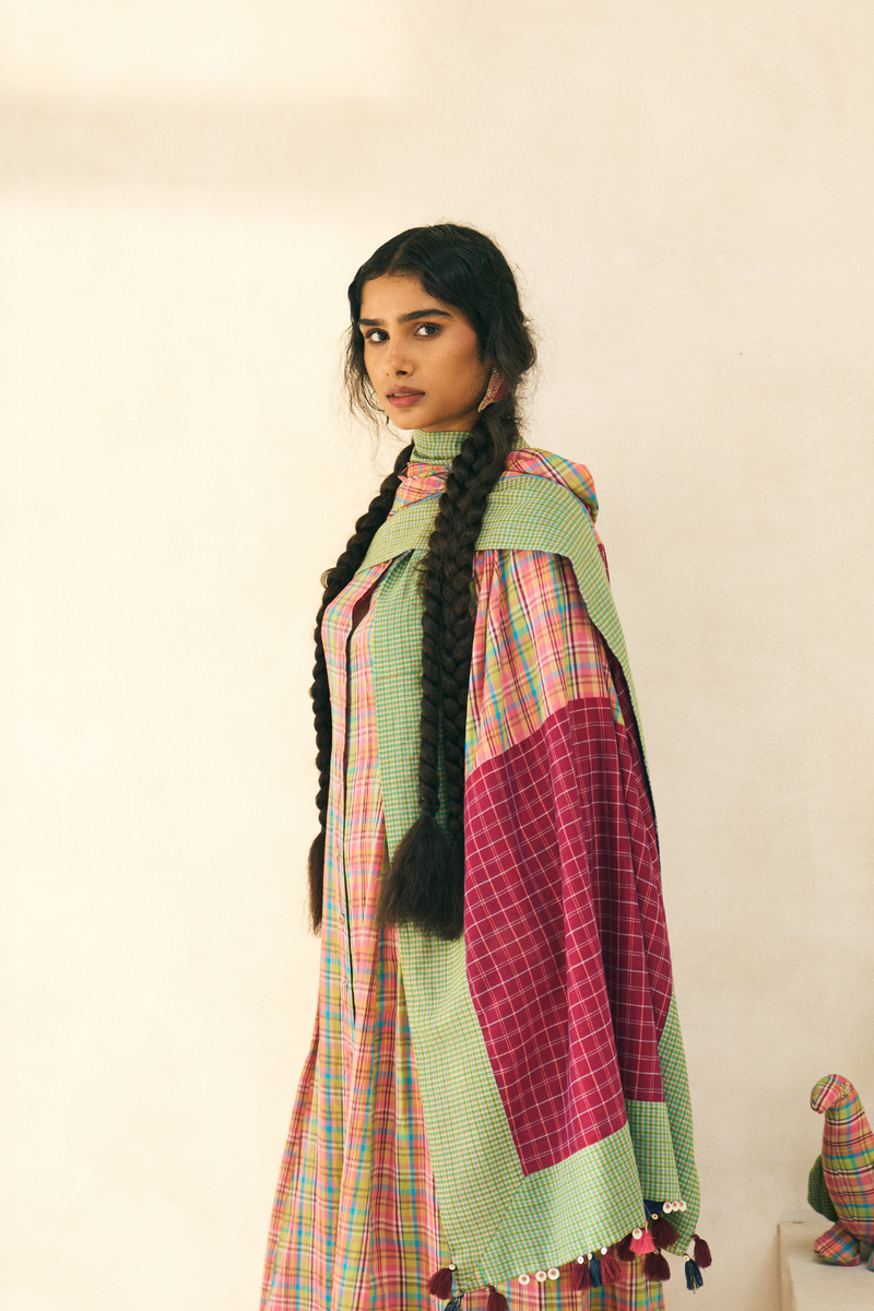 Aura Stole cotton by SWATTI KAPOOR in green color for women in Singapore