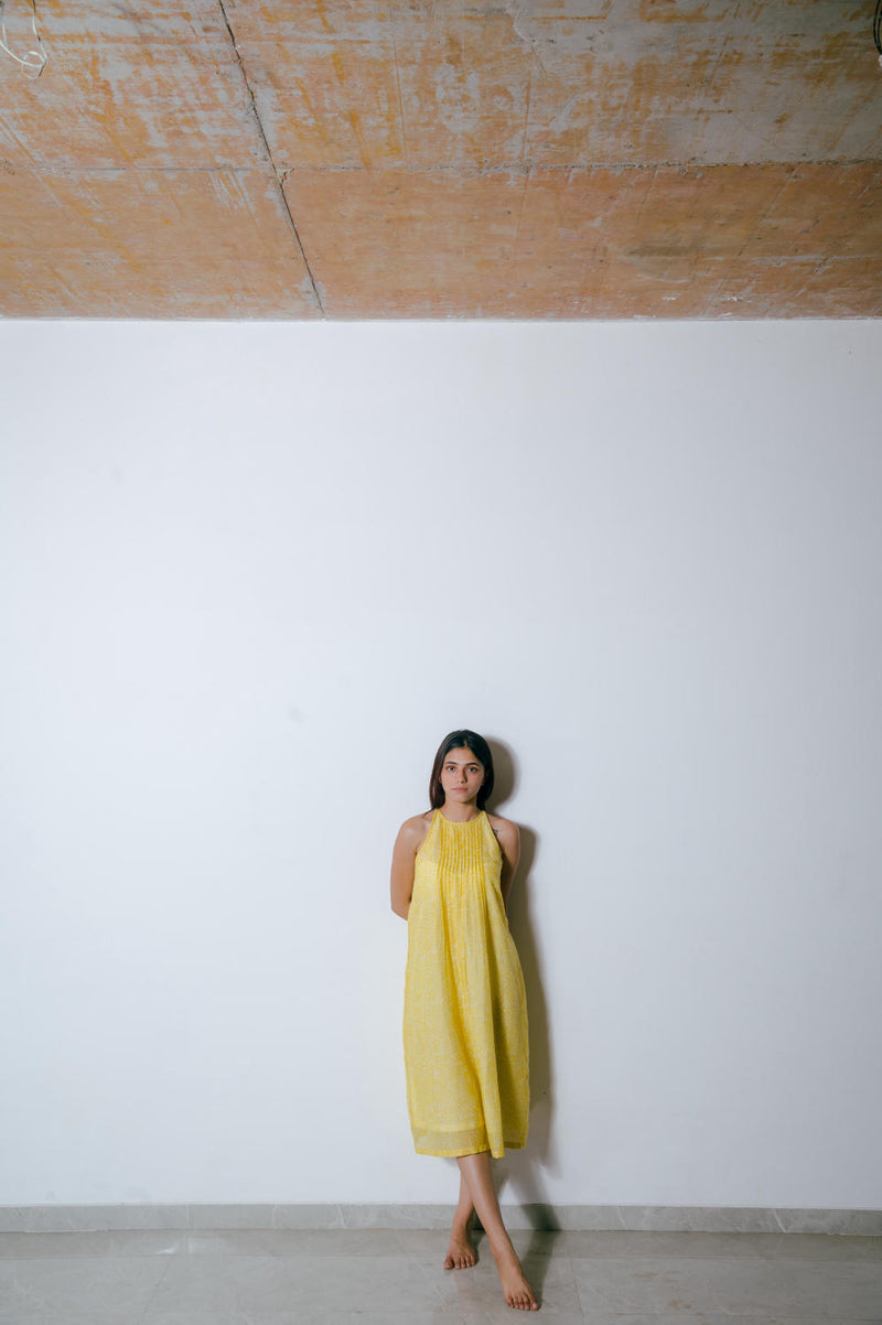 Aureolin Dress Dress by Homegrown by Alterego in yellow color for women in Singapore
