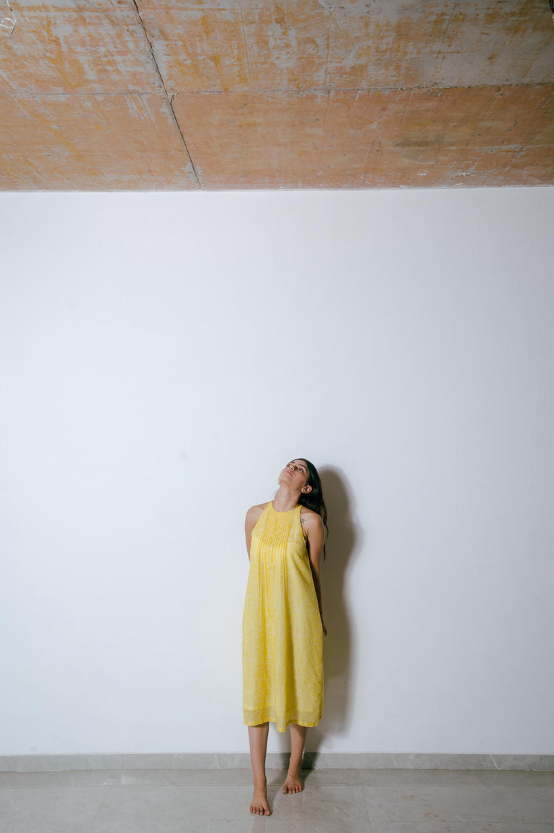 Aureolin Dress Dress by Homegrown by Alterego in yellow color for women in Singapore
