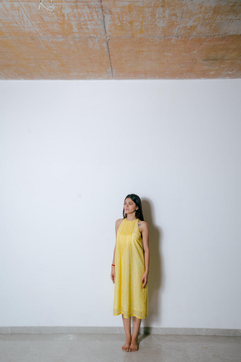 Aureolin Dress Dress by Homegrown by Alterego in yellow color for women in Singapore