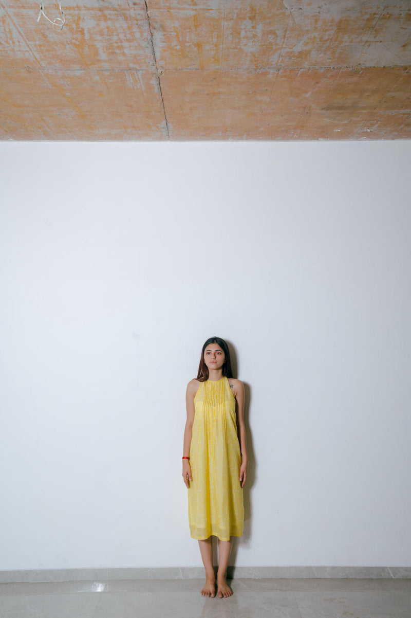 Aureolin Dress Dress by Homegrown by Alterego in yellow color for women in Singapore