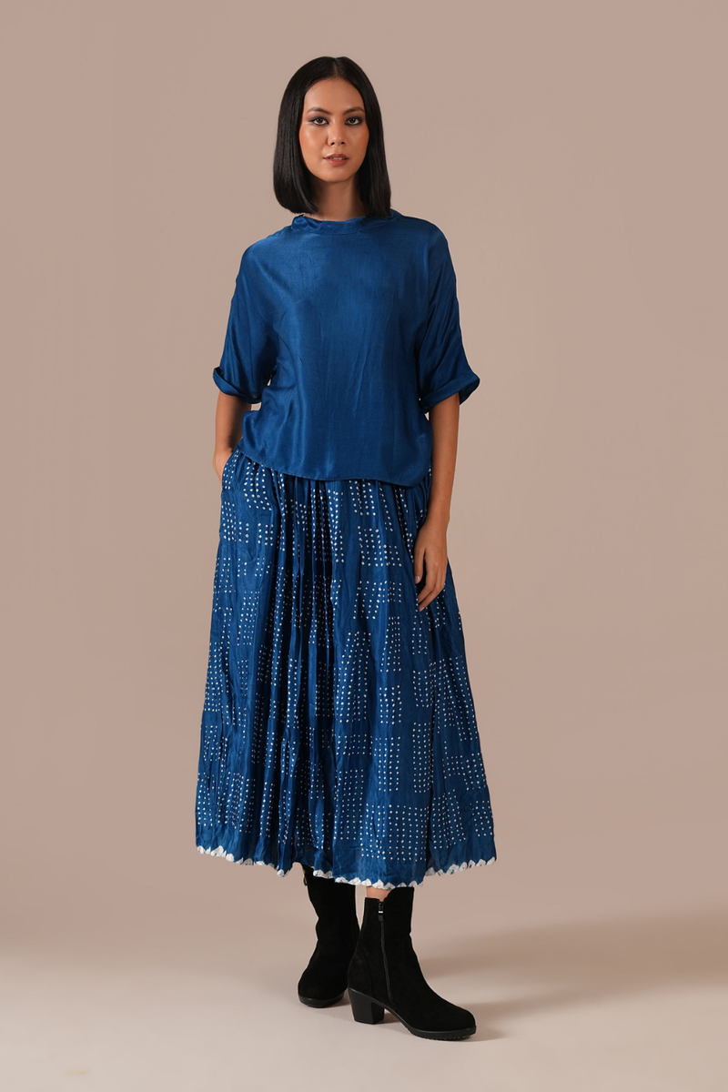 AUTUMN BREEZE SET silk Buy AUTUMN BREEZE SET from C&W | Co-Ord Sets for Women by Indigo Dreams in blue color for women in Singapore
