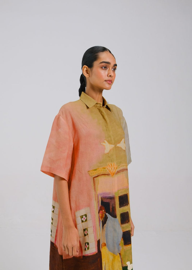 AVA DRESS - MORNING COFFEE all linen by CORD for women in Singapore