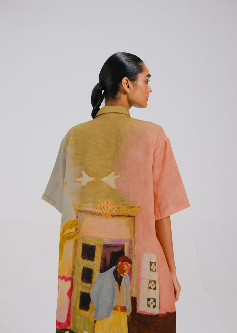 AVA DRESS - MORNING COFFEE all linen by CORD for women in Singapore