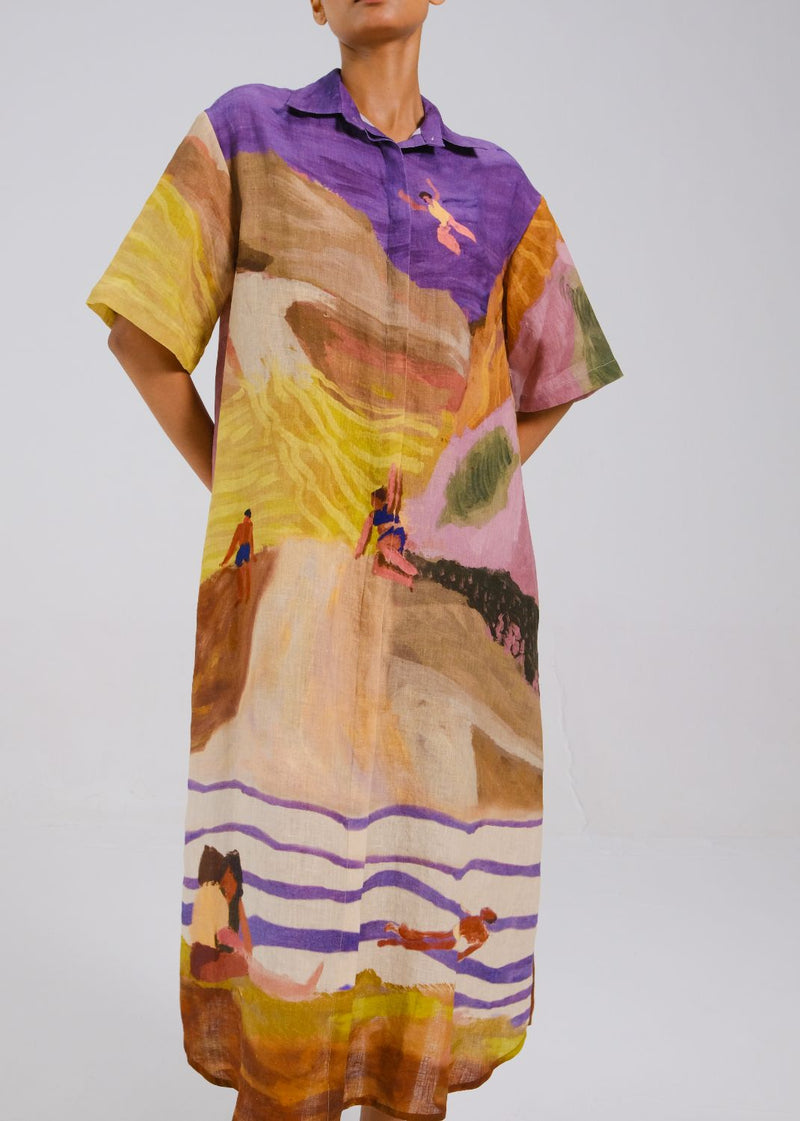 AVA DRESS - SWIMMERS all linen by CORD for women in Singapore