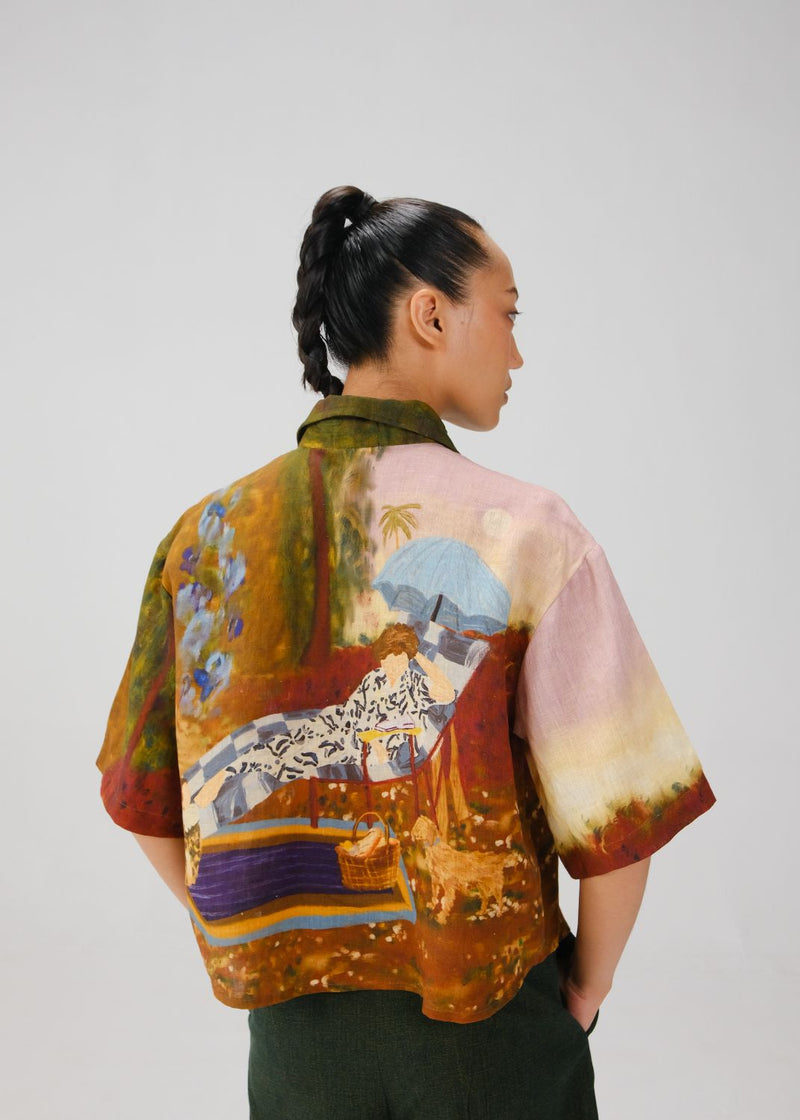 AVA SHIRT-Lakeside linen by CORD for women in Singapore
