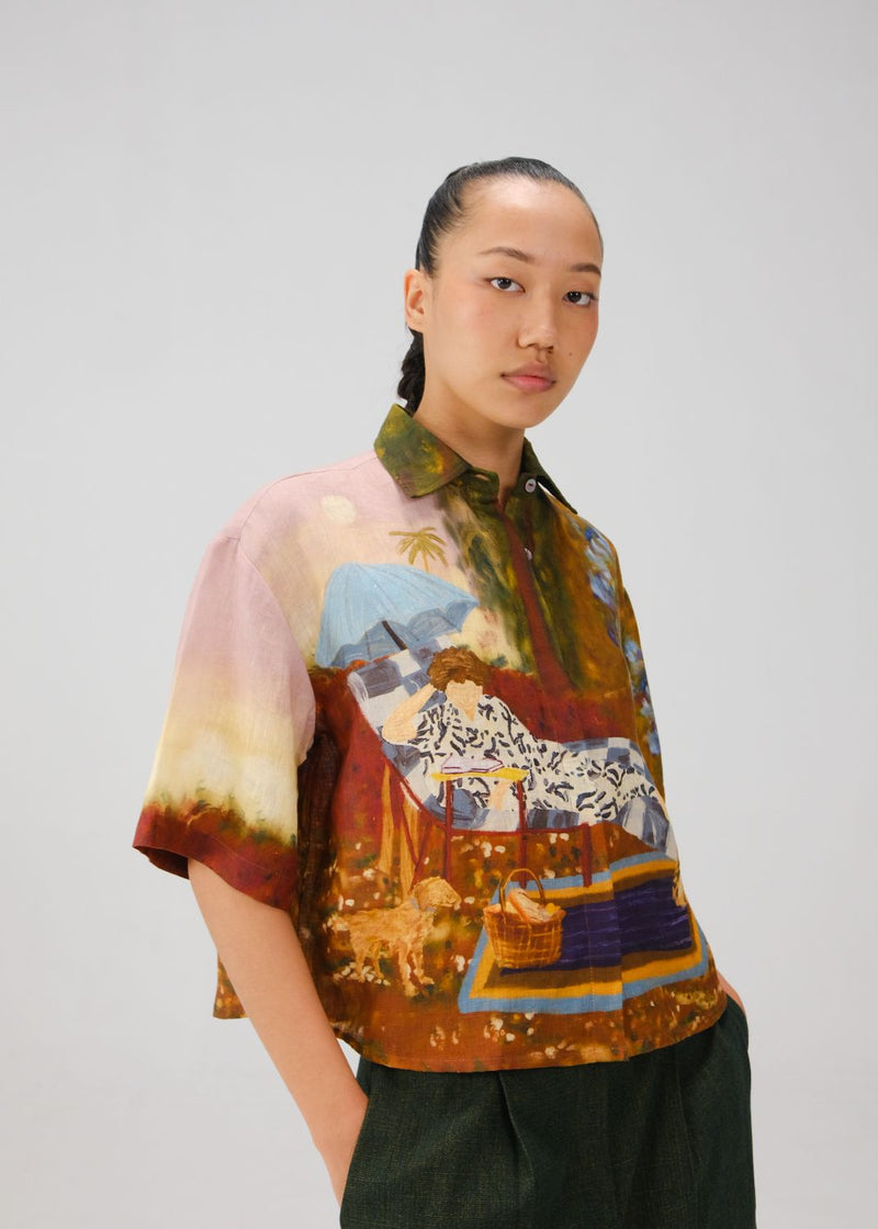 AVA SHIRT-Lakeside linen by CORD for women in Singapore