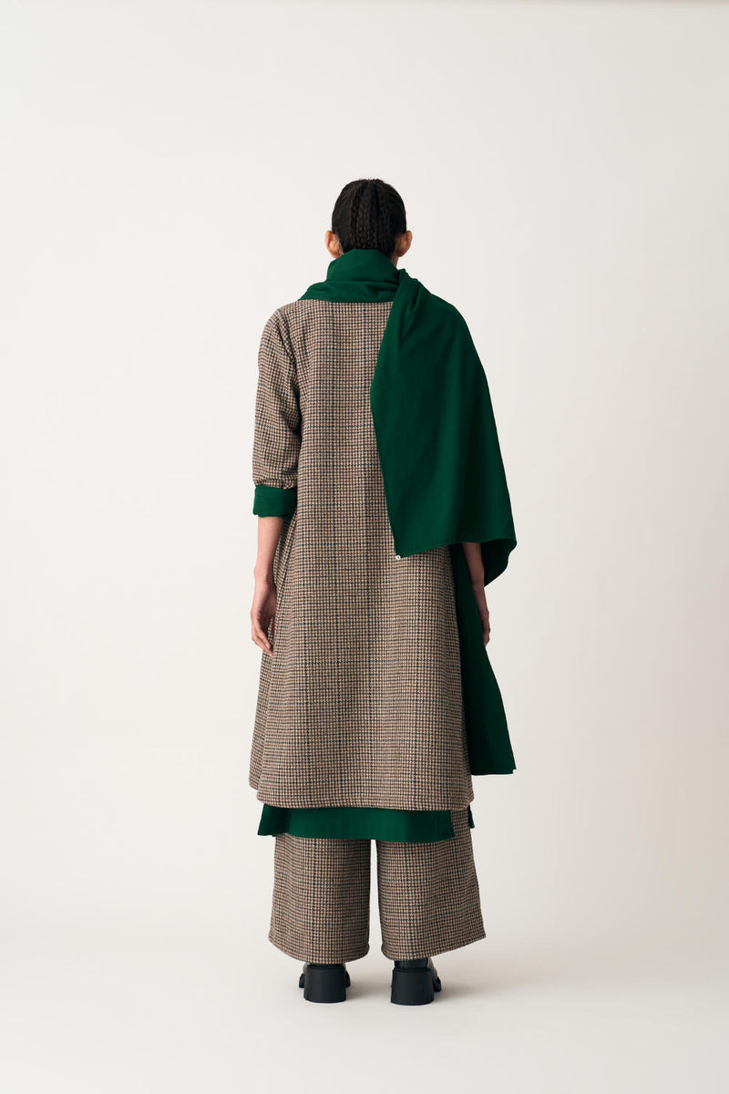 PATCH POCKET SCARF - EMERALD GREEN cotton by THREE in green color for women in Singapore