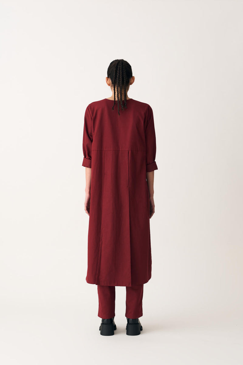 PANEL JACKET - SCARLET cotton by THREE for women in Singapore