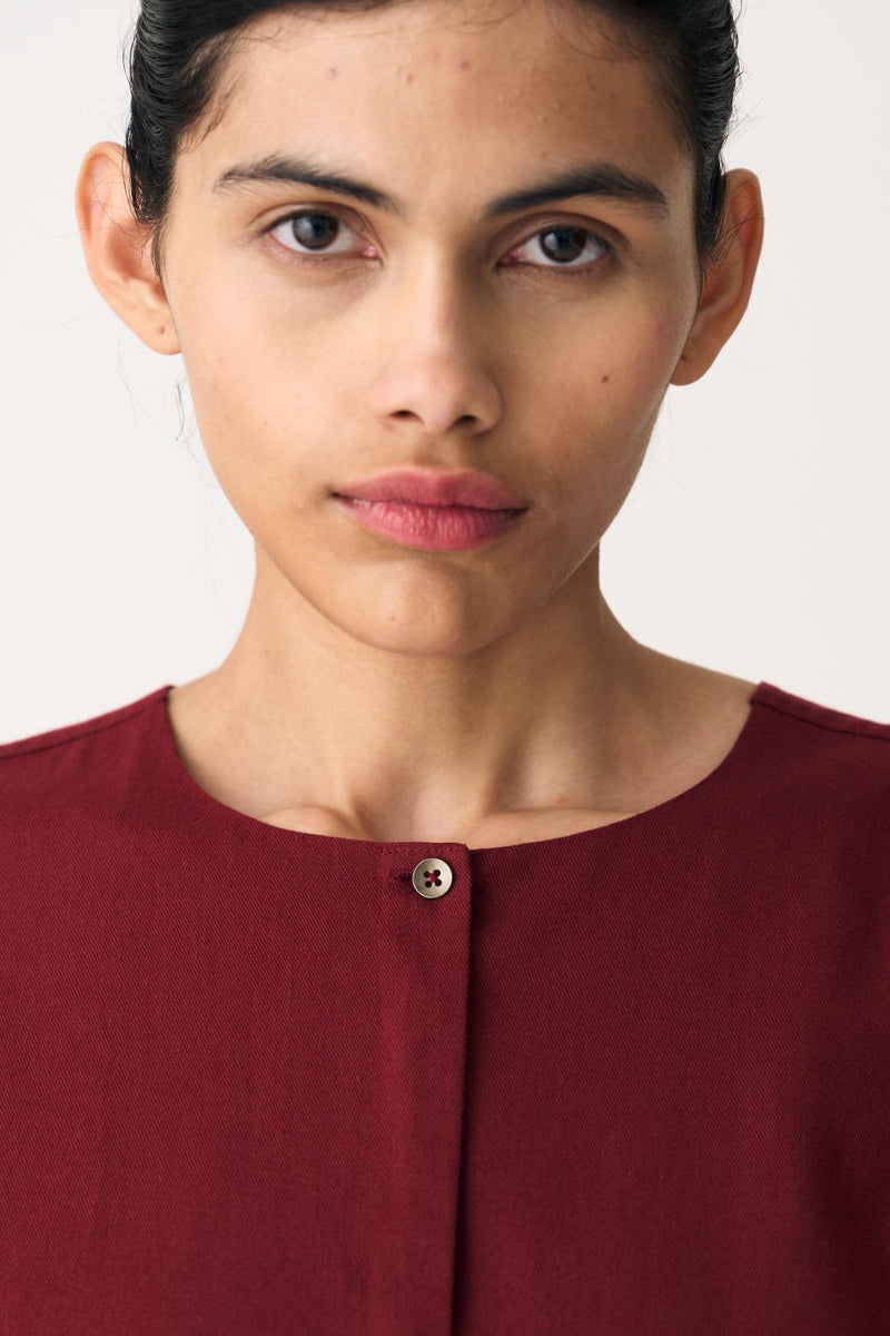 PANEL JACKET - SCARLET cotton by THREE for women in Singapore