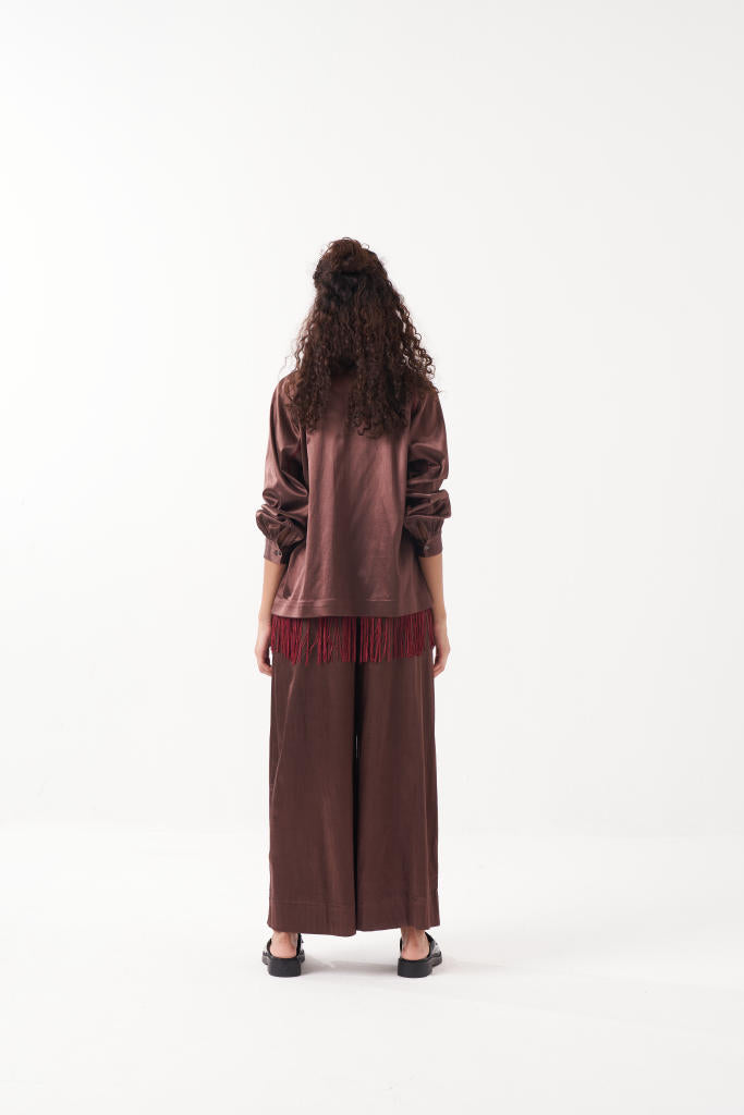 FRINGE TOP-MADDER organza by THREE for women in Singapore