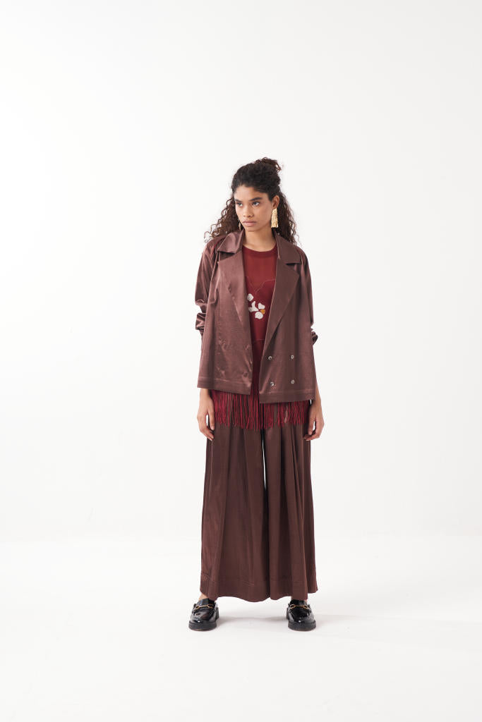 FRINGE TOP-MADDER organza by THREE for women in Singapore