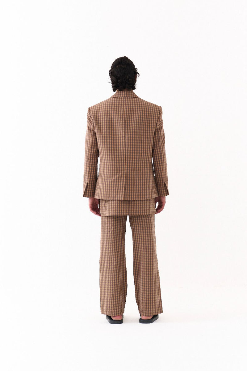 SINGLE BREASTED BLAZER CO-ORD (SRT OF 3)-DENIM BLUE mul by THREE Men for men in Singapore