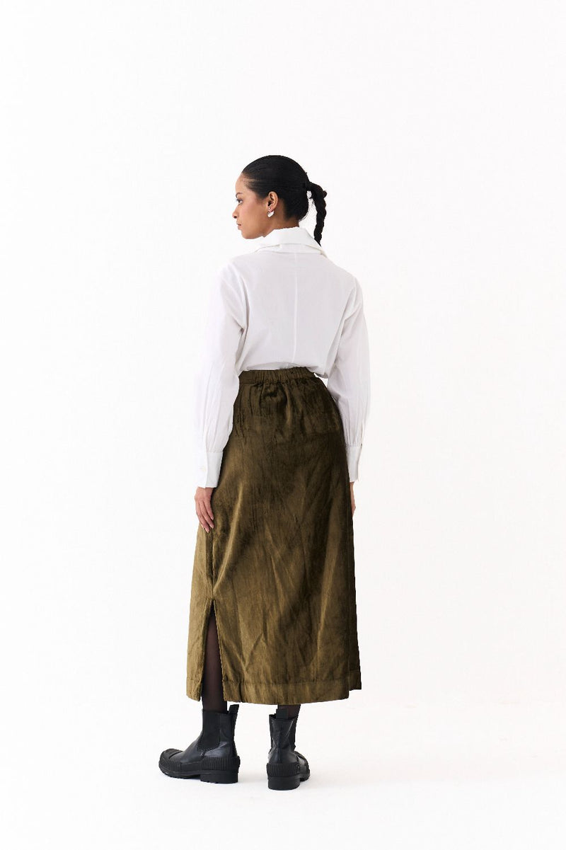 DOUBLE BREASTED COLLARED SHIRT-WHITE poplin by THREE in white color for women in Singapore