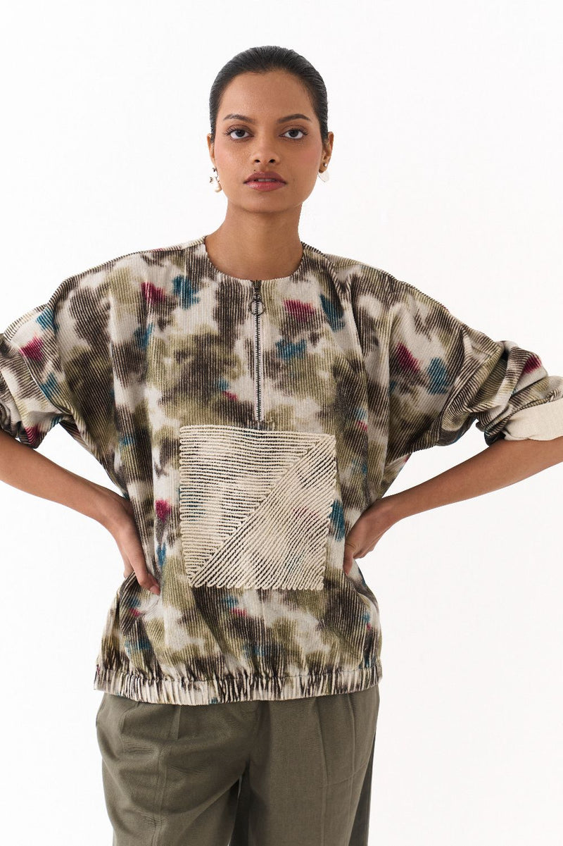 ROUND NECK JUMPER-MULTICOLOUR mul by THREE in multi color for women in Singapore