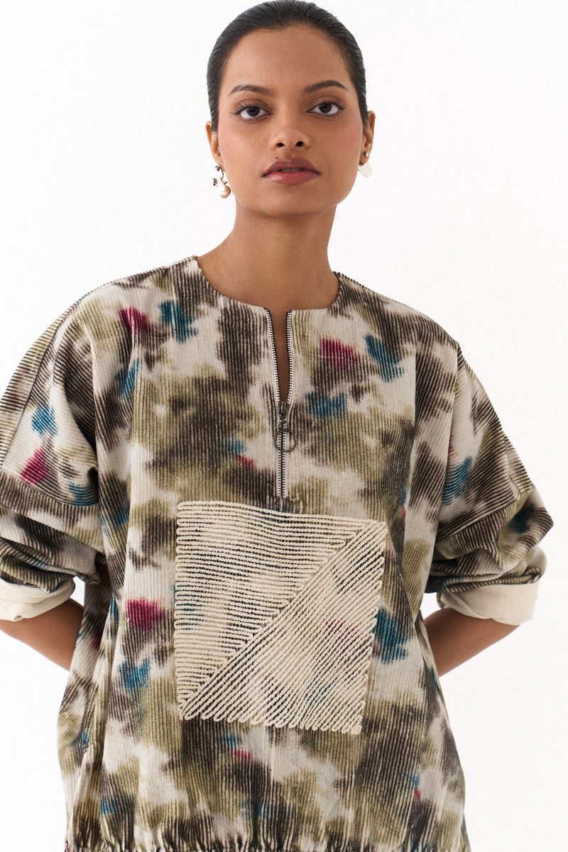 ROUND NECK JUMPER-MULTICOLOUR mul by THREE in multi color for women in Singapore