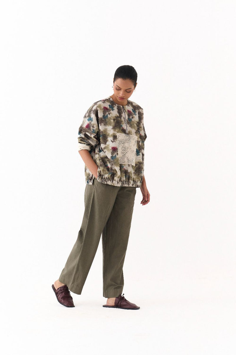 ROUND NECK JUMPER-MULTICOLOUR mul by THREE in multi color for women in Singapore