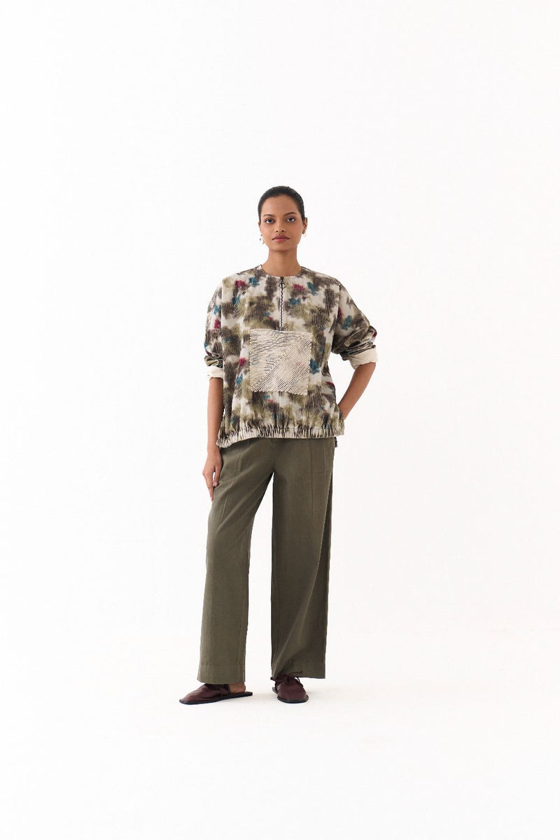 ROUND NECK JUMPER-MULTICOLOUR mul by THREE in multi color for women in Singapore