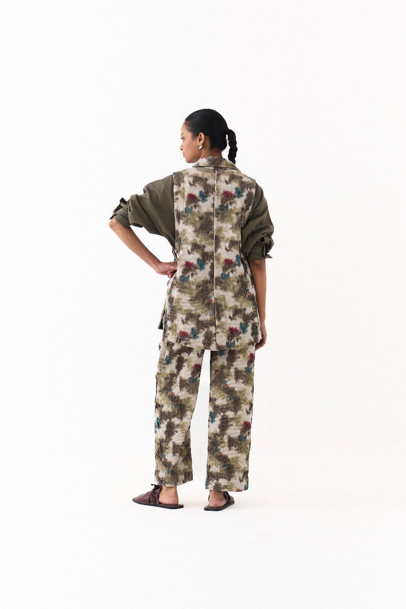 FLORAL WAISTCOAT -MULTICOLOUR mul by THREE in multi color for women in Singapore