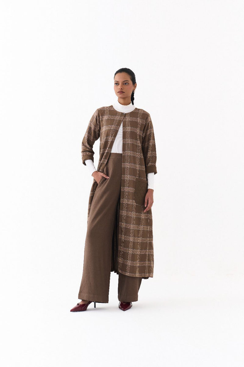 BACK PLEAT JACKET-CEDAR CHECK + CEDAR by THREE for women in Singapore