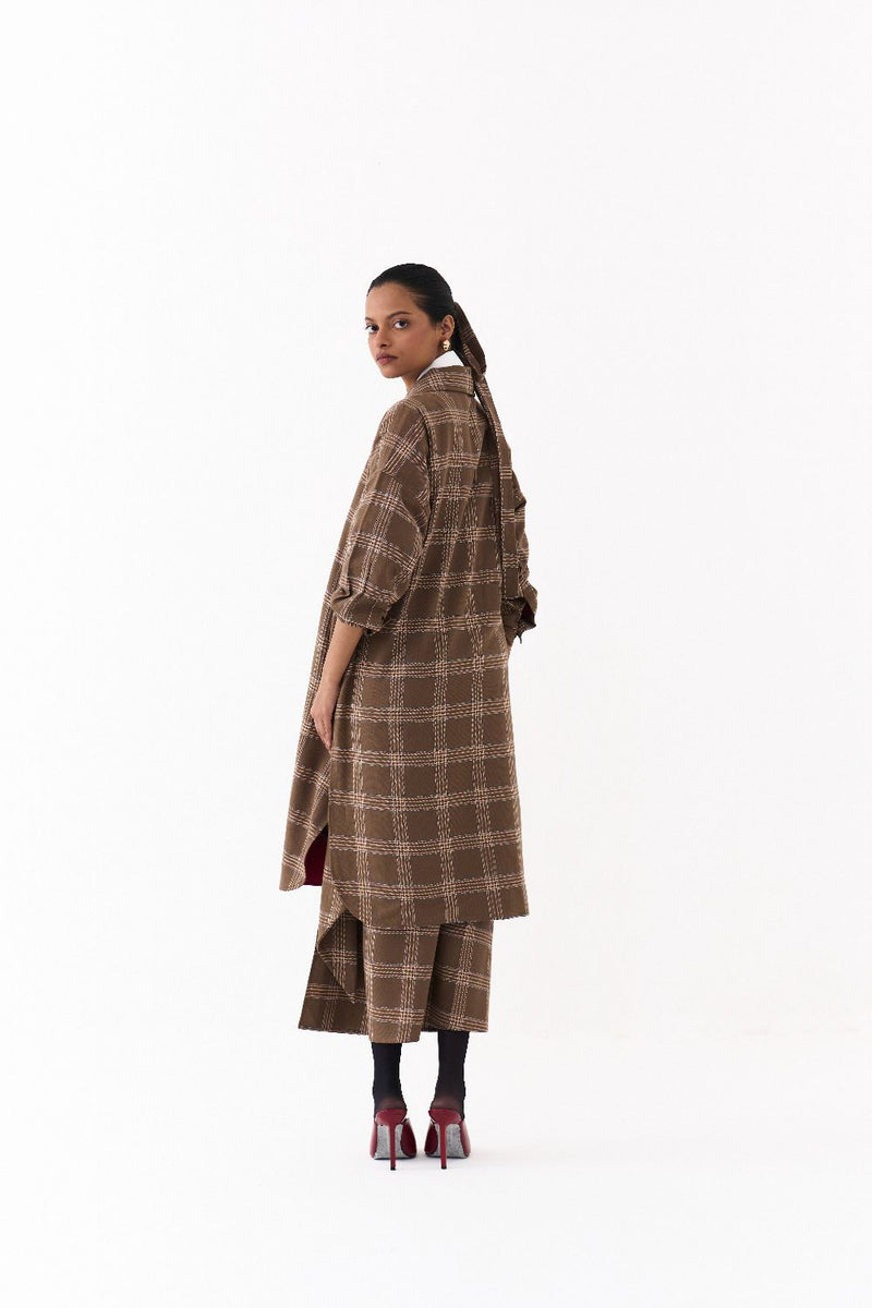 TWIST SKIRT CO ORD (SET OF 3)-CEDAR & WHITE 100% cotton by THREE for women in Singapore