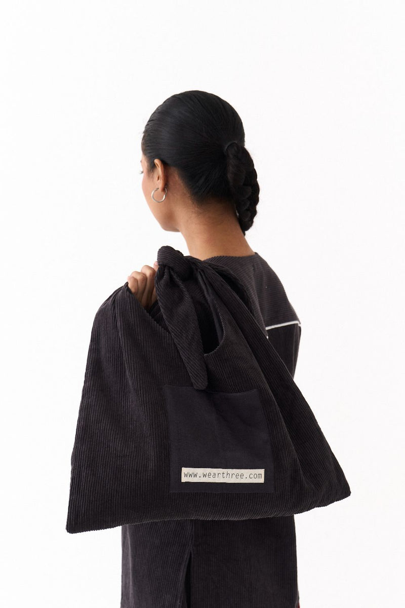 FRINGE SHACKET-GREY corduroy by THREE in grey color for women in Singapore