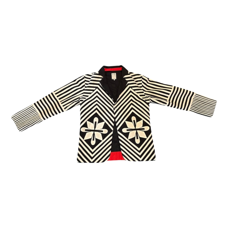Aakar Blazer cotton by Ka-Sha in black color for women in Singapore